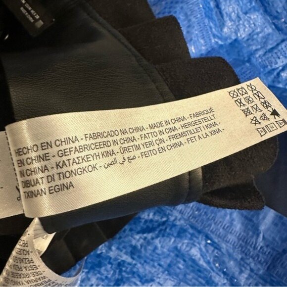 Zara Black Faux Leather Pleated Mini Skirt Women’s Medium Chic Modern Style - Picture 11 of 12